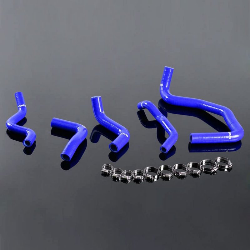 Silicone Radiator Hoses Coolant Clamps Kit For 1998-2007 Honda Cb400 Nc23e Vtec I Ii Iii Blue 4 5mm Thickness 3 Ply Nylon