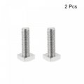 Uxcell Square Head Bolt 2pcs M8x25mm Fully Thread 304 Stainless Steel Grade C Machine Screws