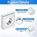 10pcs M6x13mmx4mm Square Nuts Carbon Steel Zinc Plated Coarse Thread Fasteners For Home Repairs And Professional Engineering