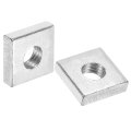 10pcs M6x13mmx4mm Square Nuts Carbon Steel Zinc Plated Coarse Thread Fasteners For Home Repairs And Professional Engineering 