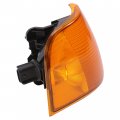 Kuafu Right Corner Light Bezel Compatible With Peterbilt 375 385 Trucks Halogen Turn Signal Lamp Amber Lens Passenger Side