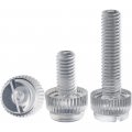 Hscrstar 10pcs M8x40mm White Tricolor Nylon Knurled Finger Screw Pc Plastic Hand