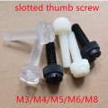 Hscrstar 10pcs M8x40mm White Tricolor Nylon Knurled Finger Screw Pc Plastic Hand