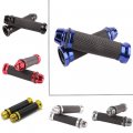 7 8 Motorcycle Hand Grips With Bar End Cap Racing Cnc Aluminum Soft Rubber Handlebar Universal For Honda Cbr1000rr Suzuki Gsxr 