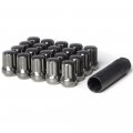 Circuit Performance Spline Drive Tuner Acorn Lug Nuts Hyper Black 14x1 5 Forged Steel 20pc Tool Compatible With Dodge