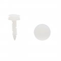 100pcs White Plastic Universal Push Type Car Bumper Fender Rivets Fastener Clips 