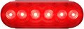 6 In Oval Red Led Stop Turn Tail Light With Diodes And Pl-3 Connection Waterproof Submersible Trailer Op-stl12rb 