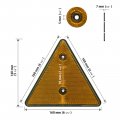 Mfc Pro Tail Rear Back Marker Indicator Triangle Automotive Reflector For Car Van Truck Trailer Amber Pack Of 2