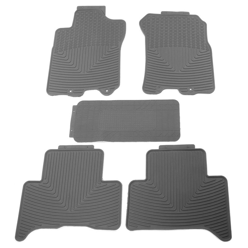 Ikon Motorsports Custom Fit Floor Mats For 2007-2014 Toyota Fj Cruiser Gray Latex Rubber All Weather Car Auto Front Rear