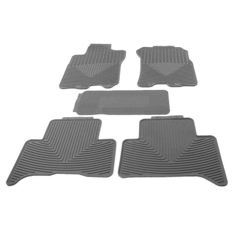 Ikon Motorsports Custom Fit Floor Mats For 2007-2014 Toyota Fj Cruiser Gray Latex Rubber All Weather Car Auto Front Rear