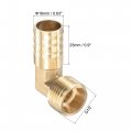 Uxcell Brass Hose Barb Fitting Elbow 16mm X G1 2 Male Thread Right Angle Pipe Connector With Stainless Steel Clamp