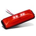 Partsam 4x Waterproof Amber Red 4led Side Marker Light For Trailer Truck Boat Dc12v Slim Waist