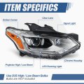 Auto Dynasty Led Drl Hid Projector Headlight Assembly Compatible With Chevy Traverse 2018-2021 Passenger Right Side Chrome