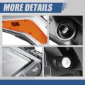 Auto Dynasty Led Drl Hid Projector Headlight Assembly Compatible With Chevy Traverse 2018-2021 Passenger Right Side Chrome