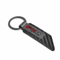 Ipick Image Compatible With Ford Fx4 Off Road Gunmetal Black Gray Metal Carbon Fiber Texture Leather Key Chain