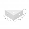 Uxcell 12pcs Angle Corner Brackets 38x19x38mm Cold Rolled Steel Braces Joining Support With Screws For Desk Bed Edge White