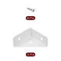 Uxcell 12pcs Angle Corner Brackets 38x19x38mm Cold Rolled Steel Braces Joining Support With Screws For Desk Bed Edge White
