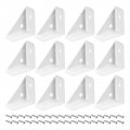 Uxcell 12pcs Angle Corner Brackets 38x19x38mm Cold Rolled Steel Braces Joining Support With Screws For Desk Bed Edge White