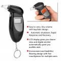 Alkoholtest-alcool Test Portable Breath Alcohol Testeralyzer With Lcd Screen Digital Analyzer Keychain Breath For 5 Mouthpieces