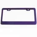 Set Of 2 License Plate Frames Holders Powder Coated Wide Bottom Style Purple