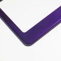Set Of 2 License Plate Frames Holders Powder Coated Wide Bottom Style Purple