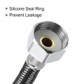 Uxcell 16 Inch Long Faucet Supply Line Connector 2pcs G1 2 Female Compression Thread X M10 Male Braided 304 Stainless Steel