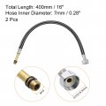 Uxcell 16 Inch Long Faucet Supply Line Connector 2pcs G1 2 Female Compression Thread X M10 Male Braided 304 Stainless Steel