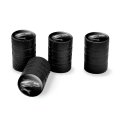 Salmon Fishing Illustration Valve Stem Caps For Tire Rim Wheel Aluminum Black 