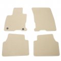 Ikon Motorsports Floor Mats For 2020-2024 Ford Escape 4dr Beige Nylon Oe Fitment Style Front Rear Anti-slip Carpets Replacement 