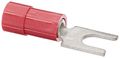 Vinyl Insulated Spade Terminal With Block 22-18 Wire Size 6 Stud 0 244 Width 846 Length 