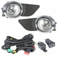 Waltyotur A Pair Driver Passenger Side Clear Len Fog Lights Bumper Driving Lamps W Switch Bulb Assembly Replacement For