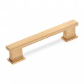 Cosmas 25 Pack 702-4bg Brushed Gold Contemporary Cabinet Hardware Handle Pull 4 Inch 102mm Hole Centers 