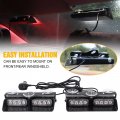 Xridonsen 2 In 1 Emergency Dash Lights Red White Volunteer Firefighter Warning Safety Flashing Law Enforcement Responder Front