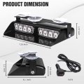 Xridonsen 2 In 1 Emergency Dash Lights Red White Volunteer Firefighter Warning Safety Flashing Law Enforcement Responder Front