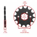 Caltric Green O-ring Drive Chain Sprocket Kit Compatible With Kawasaki Klx300 Klx300r 1997 1998 1999 2000 2001 2002