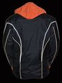 Nexgen Womens Nylon Jacket With Hooded Fleece Line And Reflective Piping Black Medium
