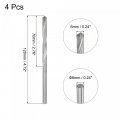 Uxcell 6mm Cutting Dia Cemented Carbide Twist Extra Long Drill Bit With Round Straight Shank For Hardened Steel Stainless 120mm