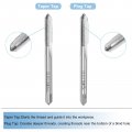 Uxcell 3pcs Metric Hand Tap And Die Set M7 X 0 75 Taper Plug Thread Taps Rounding Tapping Tool Kit For Thread Repair