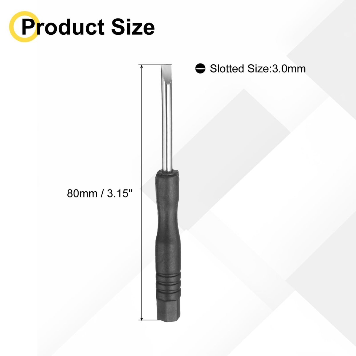 4pcs Mini Slotted Screwdriver 3 0mm 80mm Length Micro Precision Flat Head Screw Driver With Non-slip Black Handle For Watch