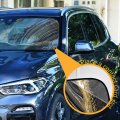 Black Gold Grey Marble Stone Marbled Texture Mosaic With Golden Veins Auto Car Windshield Sun Shade Window Uv Ray Visor