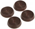 Shepherd Hardware 9077 1-3 4-inch Round Rubber Furniture Cups 4-pack Brown 