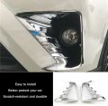 Keleimai Car Accessories Fit For Toyota Rav4 Hybrid Xle Limited Se Le 2016 2017 2018 Front Fog Lights Lamps Cover Trim Glossy