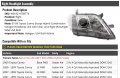 Right Passenger Side Halogen Headlight Assembly With Clear Lens Compatible 2007-2009 Toyota Camry Sedan 4-door 2 4l Usa Built