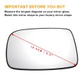 Car Rearview Left Driver Side Mirror Glass Replacement W Backing Plate Convex Non-heated White For Toyota Yaris 1999-2003