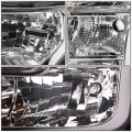 Auto Dynasty Headlight Assembly For 2015 2016 2017 Ford F-150 Factory Style Headlamp Replacement Driver Left Side Chrome