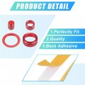 X Autohaux 9pcs Air Conditioner Shift Knob Cover Engine Start Stop Button Ring Volume Outlet For Honda Civic 11th Generation