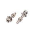 Uxcell M1 6x10mm 304 Stainless Steel Phillips Pan Head Bolt Screw Nut W Washer 35 Sets