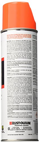 Rust-oleum 203037 M1800 System Precision Line Inverted Marking Spray Paint 17-ounce Fluorescent Red-orange