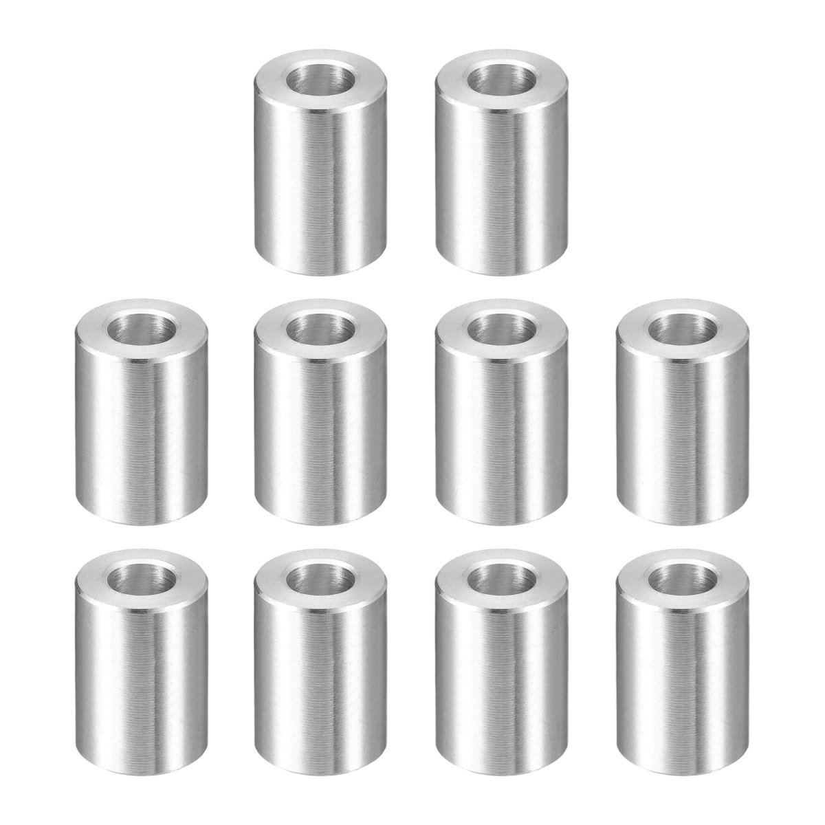 10pcs Aluminum Spacer 3 4 Od X 8 Id 1-1 16 Length Screw Standoff Bushing Plain Finish Unthreaded Round Metal For Screws Bolts