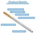 2pcs Straight Flute Thread Taps M8 X 1 25 120mm Extra Long Metric Titanium Coated Screwing Tapping Tools Thread Milling Machine
